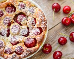 photo d'un clafoutis aux cerises